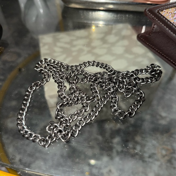 Bejeweled Brown Embellished Women's crossbody chain mini Bag - Picture 11 of 11